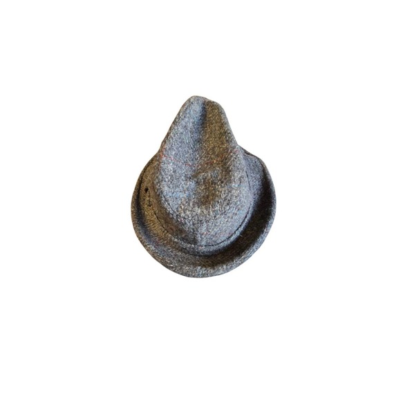 Vintage Brooks Woolen Fedora 100% British Wool Plaid Made USA‎ Size 7